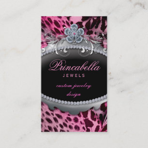 Fashion Jewellery Business Card Flower Leopard