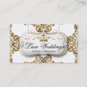 Fashion Jewellery Wedding Elegant Crown Cool Business Card