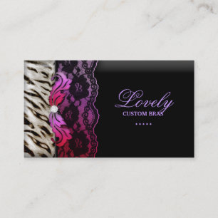 Fashion Jewellery Zebra Lace Pink Red Business Card