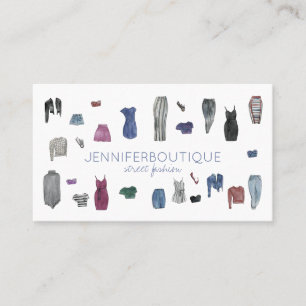 Fashion Laundry Stylist Sewing Tailor Clothing Business Card