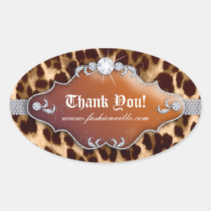 Fashion Leopard Sticker Jewellery Brown