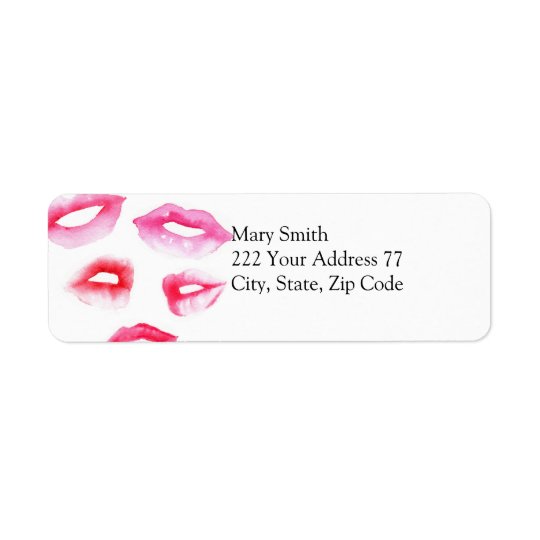 Fashion Lips Address Label