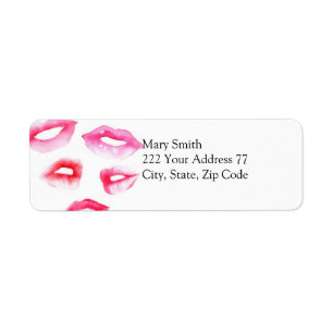 Fashion Lips Address Label Return Address Label