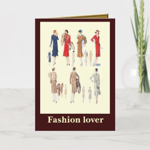 Fashion lover, 1928, Ladies who lunch! Holiday Card