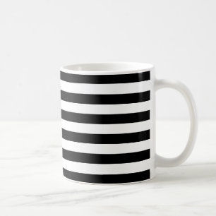 Fashion Luxury Black and white stripes Trendy Cute Coffee Mug