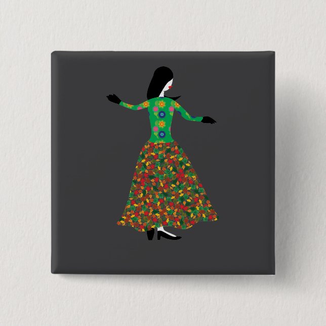 Fashion Model 01 15 Cm Square Badge (Front)