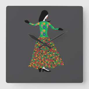 Fashion Model 01 Square Wall Clock