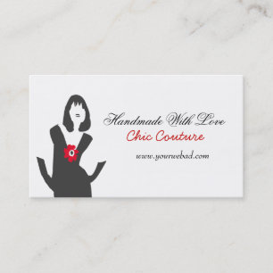 Fashion Model Black Allure Posh Chic Beauty Business Card