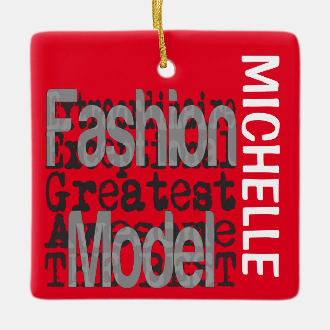 Fashion Model Extraordinaire CUSTOM Ceramic Ornament (Front)