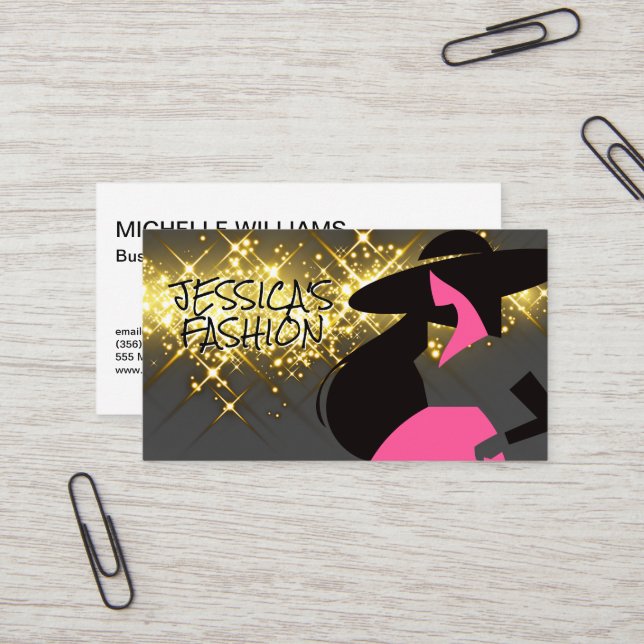 Fashion Model Logo Business Card (Front/Back In Situ)