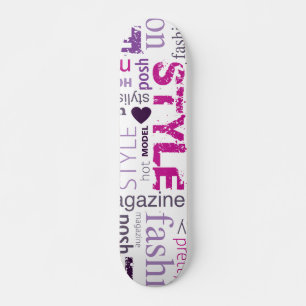 Fashion Model Style Beauty Old School Skateboard