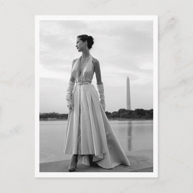 Fashion Model Washington DC 1940s Vintage Style Postcard (Front)