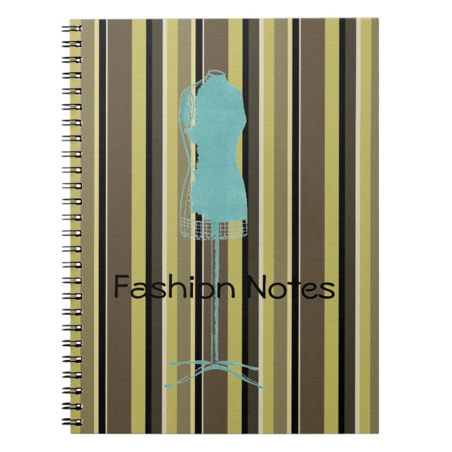 Fashion Notes Dress Mannequin Notebook (Front)
