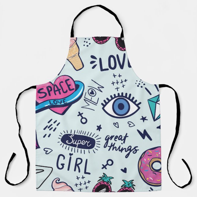 Fashion Patch: Pop Art Stickers. Apron (Front)