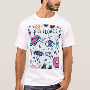 Fashion Patch: Pop Art Stickers. T-Shirt