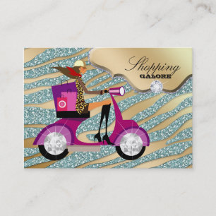 Fashion Personal Shopper Jewellery Gold Teal Business Card
