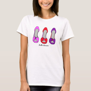 Fashion Pink Purple Stiletto Heels Red Shoe Lover T-Shirt