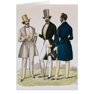 Fashion plate depicting male clothing