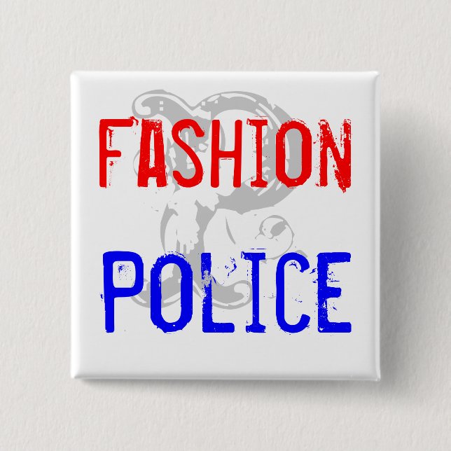 Fashion, Police 15 Cm Square Badge (Front)