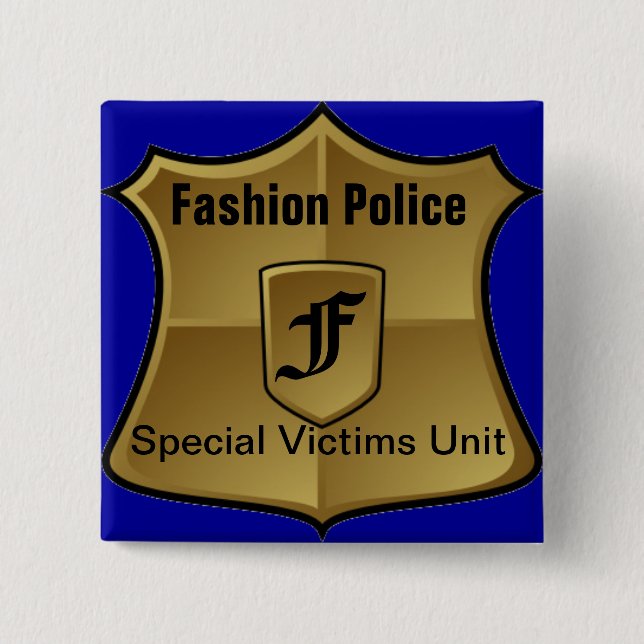 Fashion Police: Special Victims Unit 15 Cm Square Badge (Front)