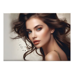 Fashion portrait of woman art photo print