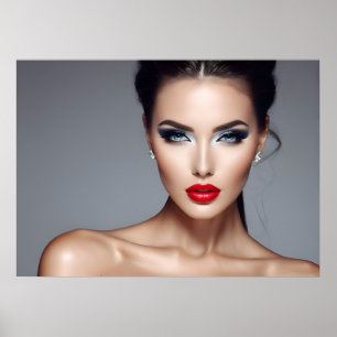 Fashion portrait of woman art poster