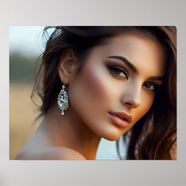 Fashion portrait of woman art poster (Front)