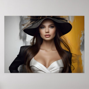 Fashion portrait of woman art poster