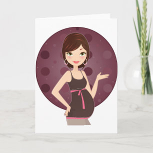 fashion pregnant card