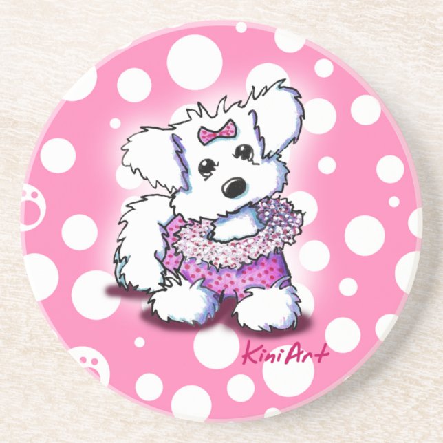 Fashion Princess Maltese Coaster (Front)