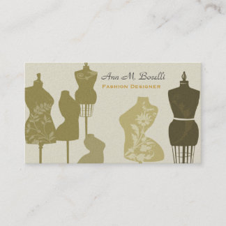 Fashion Professional Vintage Sewing Mannequin Business Card