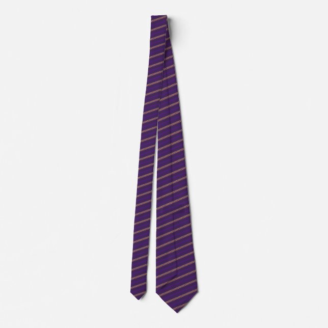 Fashion Purple Striped Official - Customisable Tie (Back)