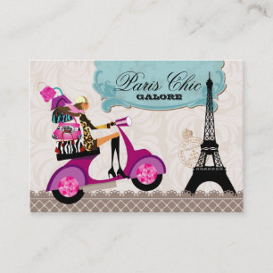 Fashion Purses Jewellery Scooter Paris Eiffel Business Card