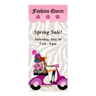 Fashion Rack Card Scooter Woman Purses Zebra