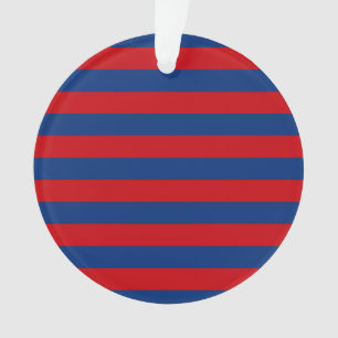 Fashion Red and Blue Horizontal Stripes Ornament
