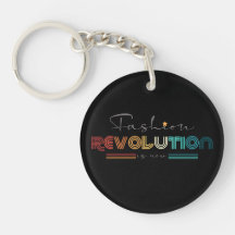 Fashion Revolution Retro Typographic Black Acrylic