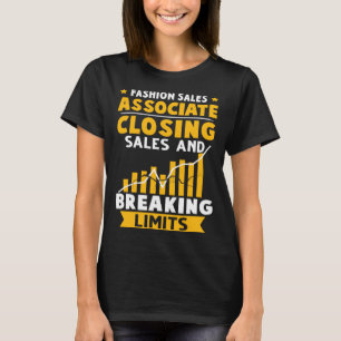Fashion Sales Associate Closing Sales And Breaking T-Shirt