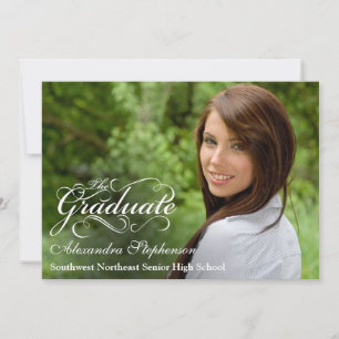 Fashion Script Graduation Overlay Invitation
