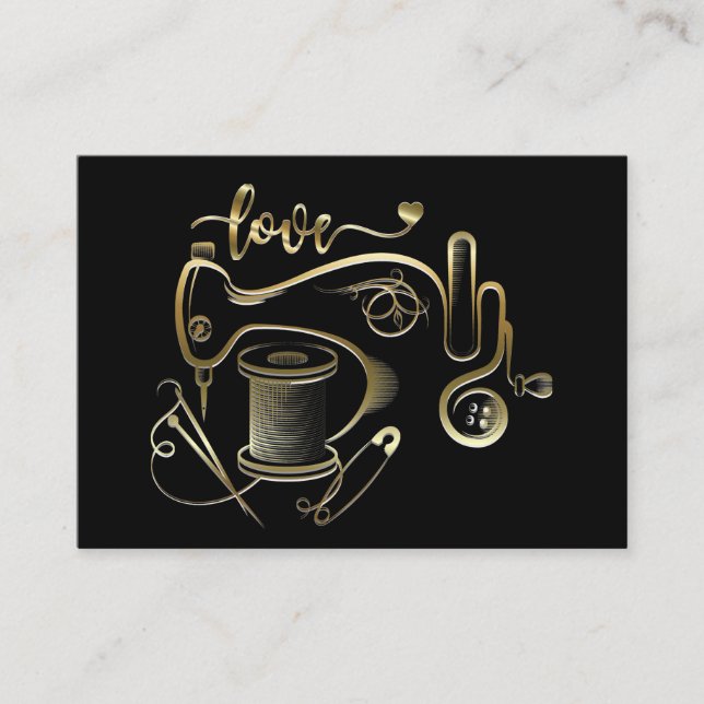 Fashion, Sewing, Seamstress Business Card Version (Front)