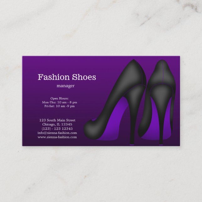 Fashion Shoes Business Card (Front)