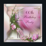 Fashion Shoes Magnolia Butterfly 60th Birthday Invitation<br><div class="desc">Womens' beautiful 60th birthday party invitations. Elegant and glamourous modern pink fashion high heels stiletto shoes, pretty pink magnolia flowers, butterfly and blossom invites with cute printed sparkles and ornate gold swirls and flourishes. These chic, classy, fashionable girly invitations are decorated on both sides and have a pretty flat printed...</div>