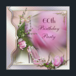 Fashion Shoes Magnolia Butterfly 60th Birthday Invitation<br><div class="desc">Womens' beautiful 60th birthday party invitations. Elegant and glamourous modern pink fashion high heels stiletto shoes, pretty pink magnolia flowers, butterfly and blossom invites with cute printed sparkles and ornate gold swirls and flourishes. These chic, classy, fashionable girly invitations are decorated on both sides and have a pretty flat printed...</div>