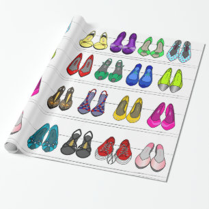 fashion shoes wrapping paper