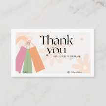 Fashion Shop Business Card – Floral Aesthetic 