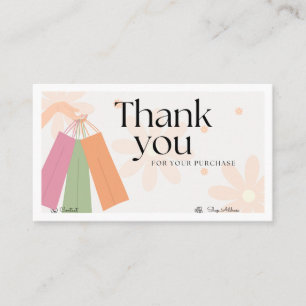 Fashion Shop Business Card – Floral Aesthetic