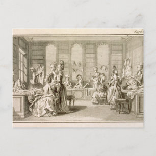 Fashion shop, from the 'Encyclopaedia' by Denis Di Postcard