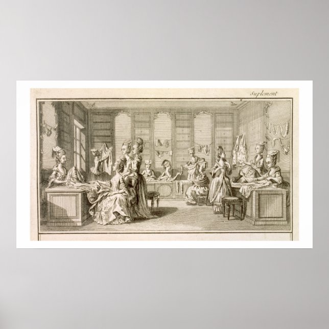 Fashion shop, from the 'Encyclopaedia' by Denis Poster (Front)