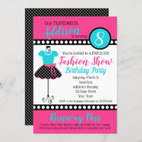 Fashion Show Birthday Party Invitation