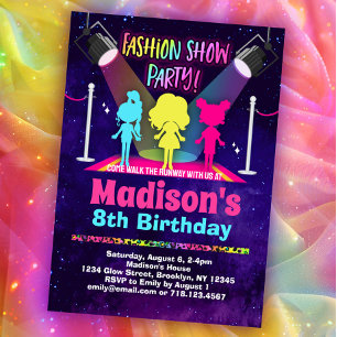 Fashion Show Birthday Party Invitation
