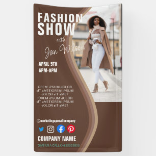 fashion show BUSINESS custom logo flyer Poster Pe Banner